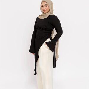 Summer Evenings Black Asymmetrical Top